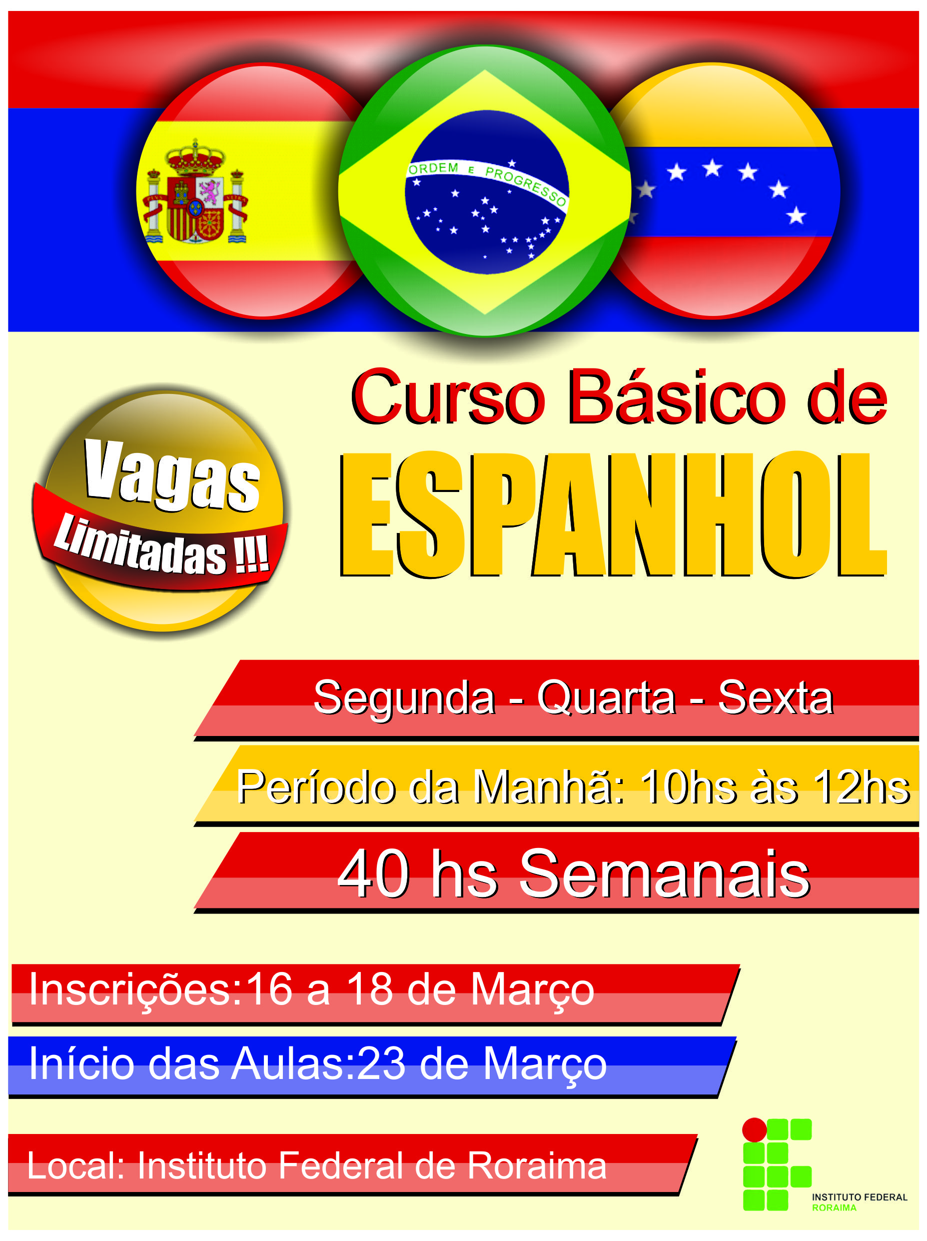 Câmpus Boa Vista abre Curso de Extensão em Espanhol Básico