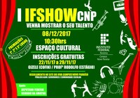 1.° IF Show vai reunir comunidade acadêmica do Campus Novo Paraíso em dezembro