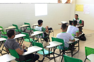 O analista de sistemas Cleber Medeiros foi o responsável por ministrar a palestra sobre propriedade intelectual 