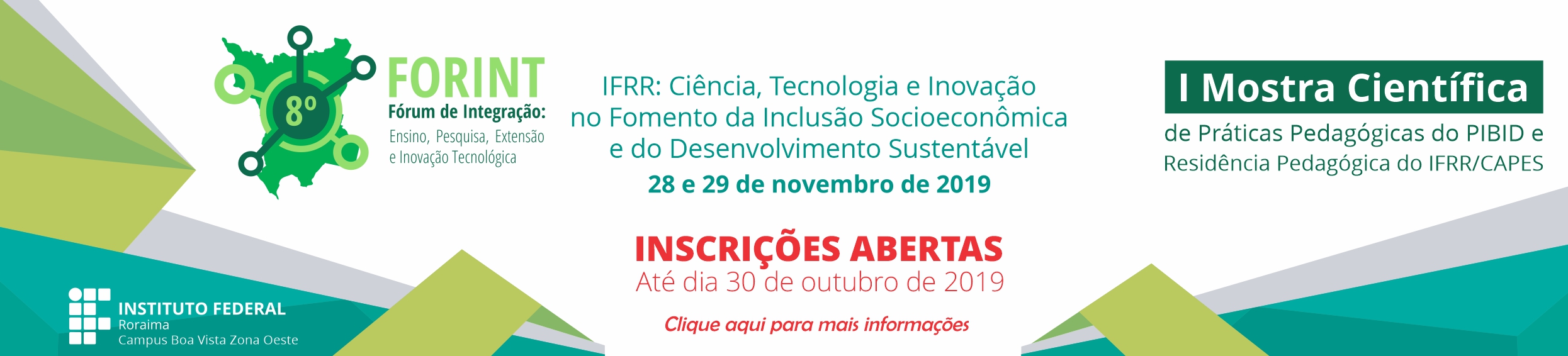 Banner forint2019 Inscrições
