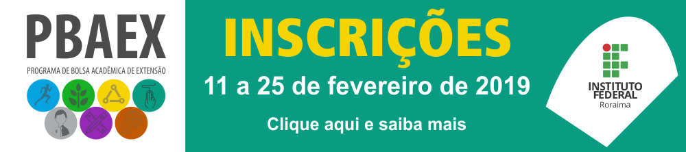 Banner pbaex 2019 inscrições