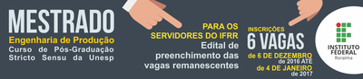 banner mestrado eng produção 2016 vagas remanescentes