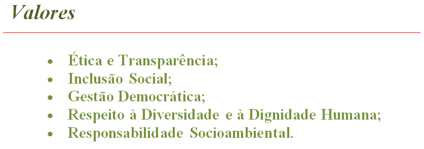 Valores Institucionais 2019-2023