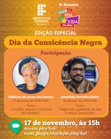 Evento virtual alusivo ao Dia da Consciência Negra ocorre nesta terça-feira, 17