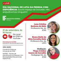 Dia Nacional de Luta da Pessoa com Deficiência terá  live do IFRR para discutir políticas públicas de inclusão