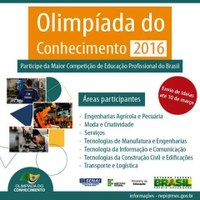 OLIMPÍADAS DO CONHECIMENTO Período de inscrições vai até o próximo dia 10