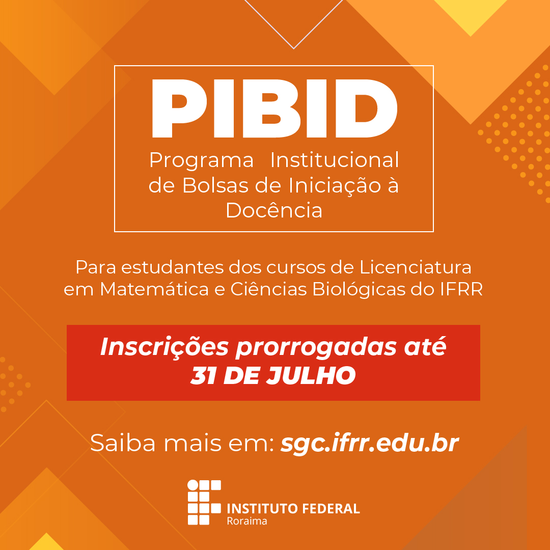 PIBID – Período de inscrições em edital de iniciação à docência termina nesta sexta-feira, 31